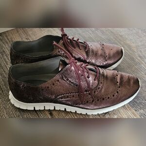 Cole Haan ZeroGrand Women's Size 7.5 Wingtip Comfort - Metalic Bronze